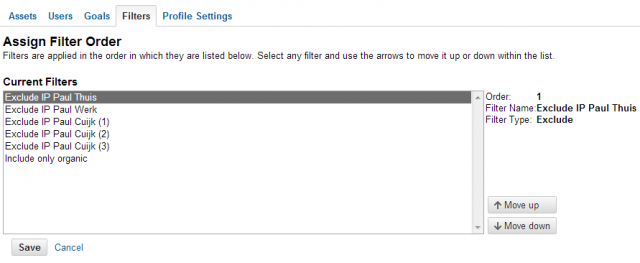 Assign Filter Order Assign Filter Order
