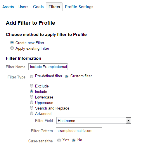 Include hostname filter Include hostname filter