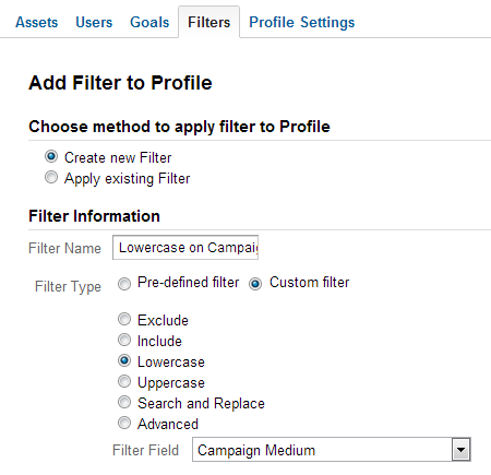 Lowercase on Campaign Medium Lowercase on Campaign Medium