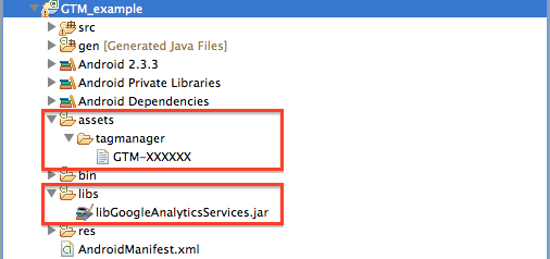 Mobile app tag manager files