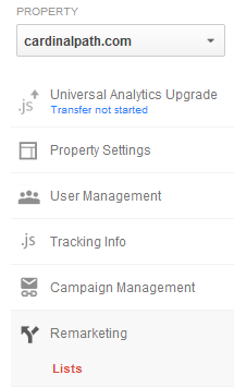 Analytics remarketing