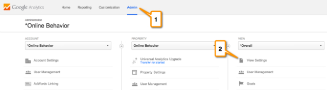 Google Analytics view id