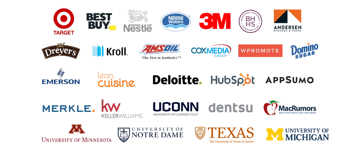 Companies Jeff has trained including Expedia, Dell, Intuit, General Mills, 3M, and more