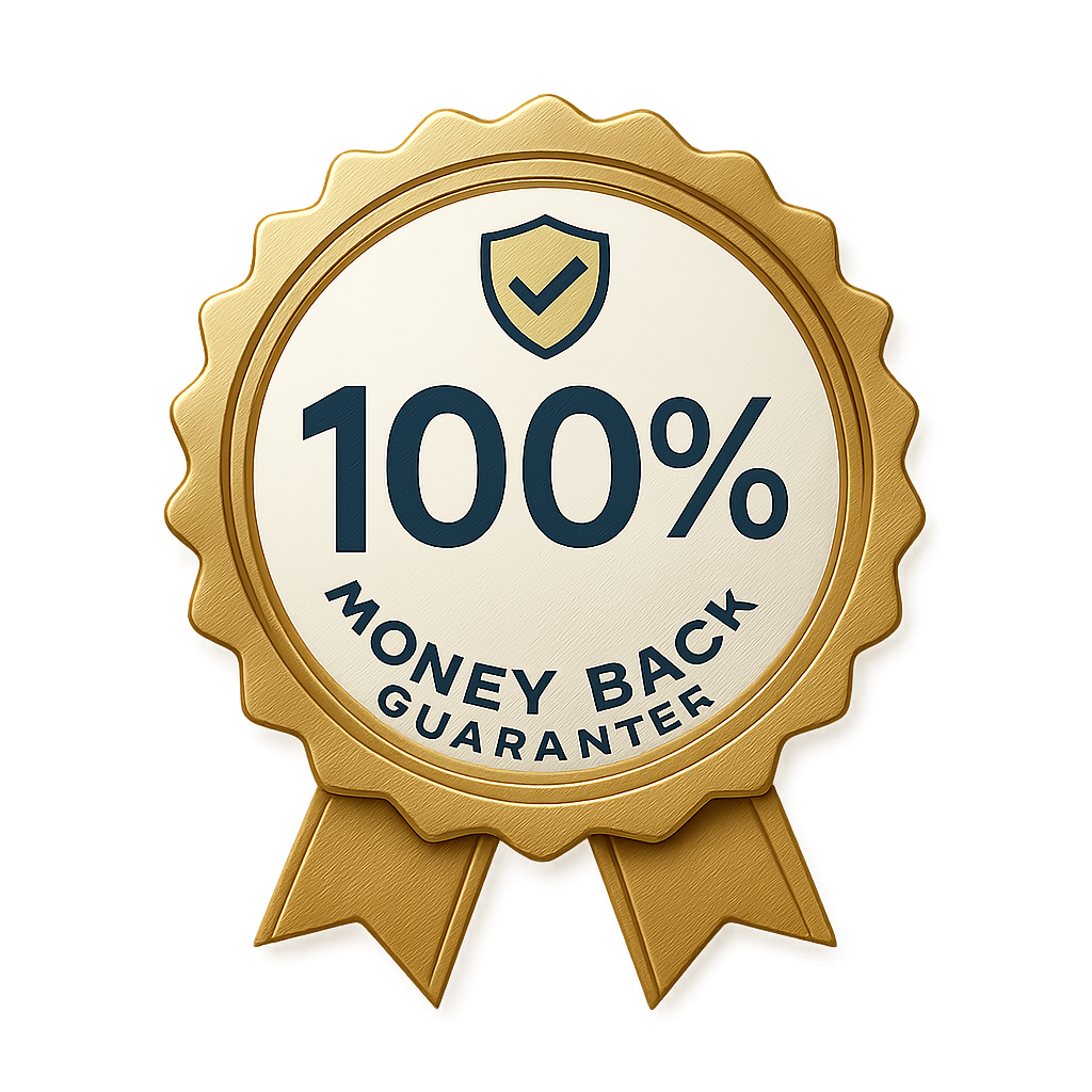 100% Money Back Guarantee