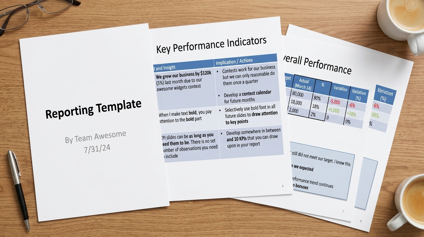 Monthly Report Presentation Template