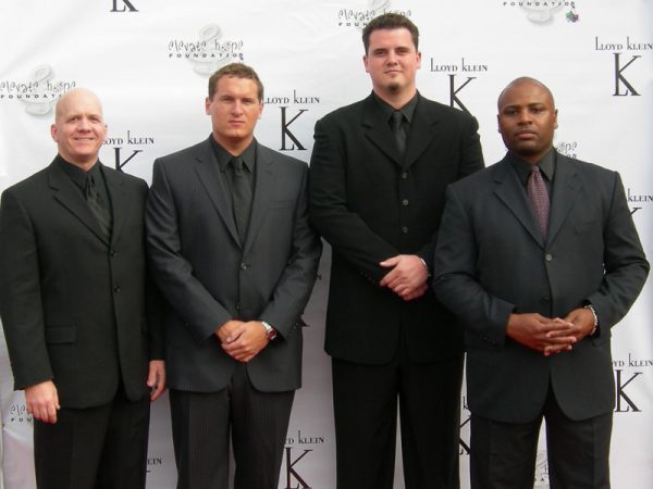 My first and only event as a Bodyguard - February 2006 (I am second on the left) 