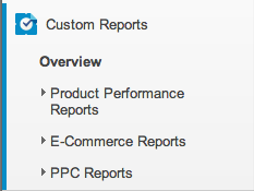 Google Analytics Custom Reports Categories