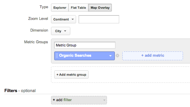 Google Analytics Map Overlay Custom Report