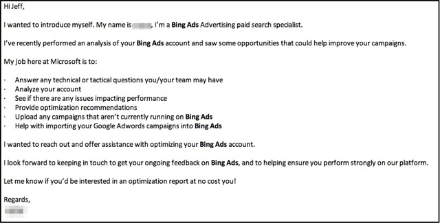 Bing Ads Optimization Email Clean