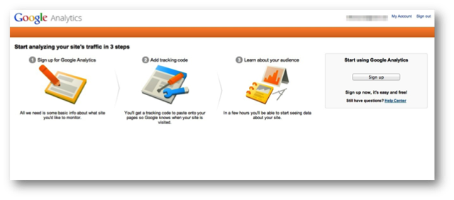 Setting up a Google Analytics Account