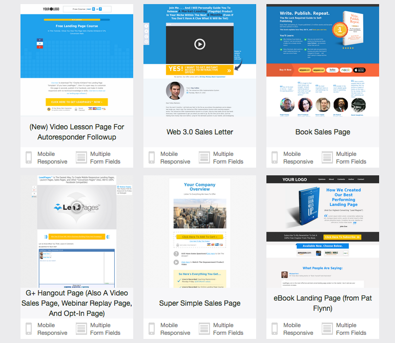 LeadPages Sales Templates