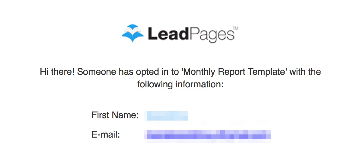 Email Notifications LeadPages