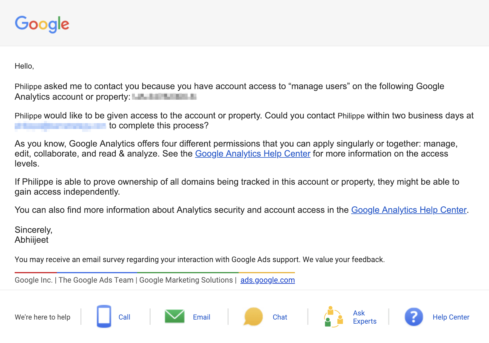 Google Analytics Account Recovery