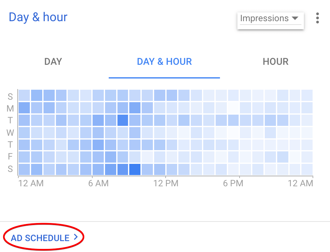 Ad scheduling in Google Ads