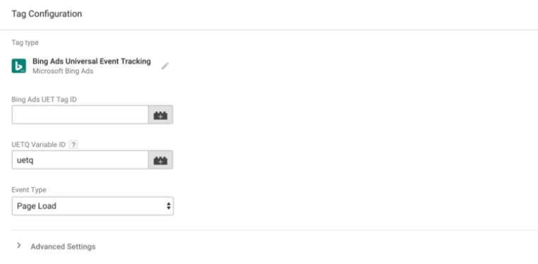 Google Tag Manager Tutorial - Bing Ads tag template