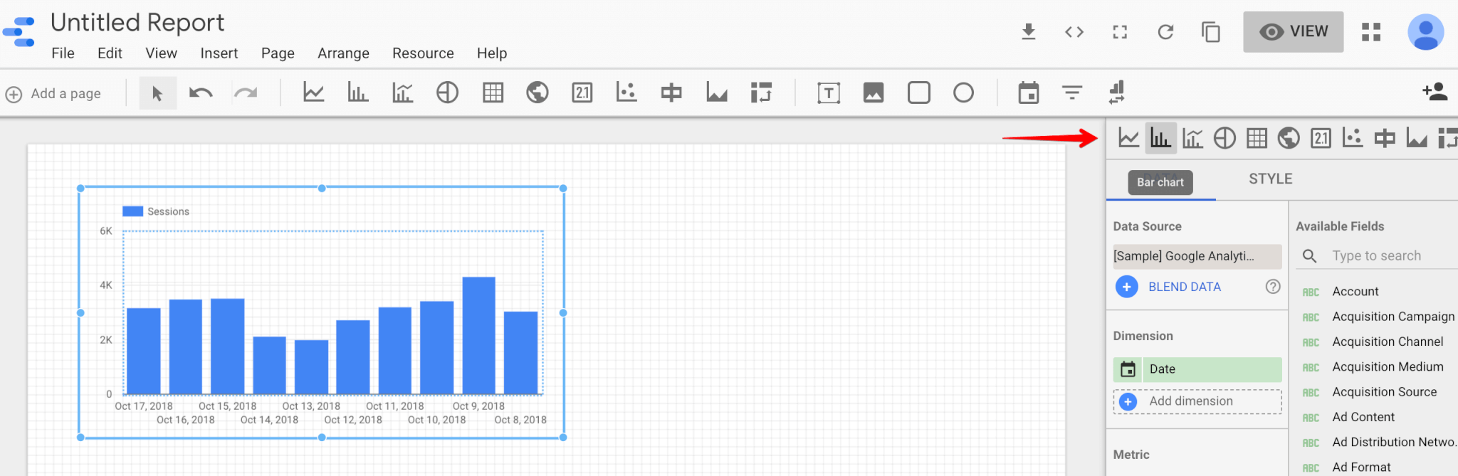 Change the graphics your using in Google Data Studio