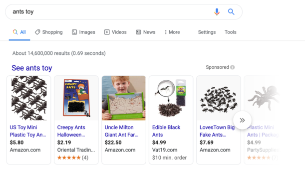 Shopping Ads examples