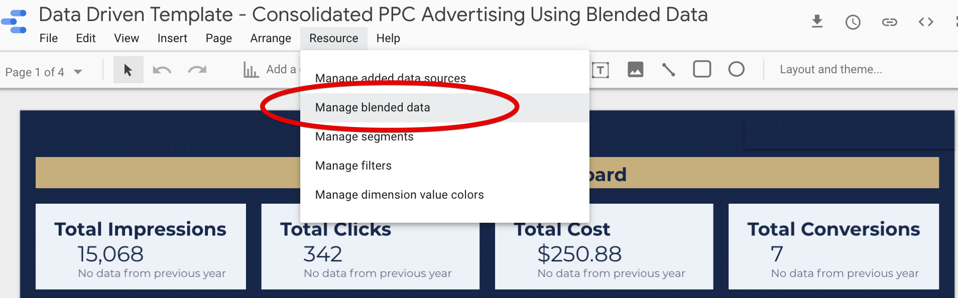 Data Blending Google Data Studio