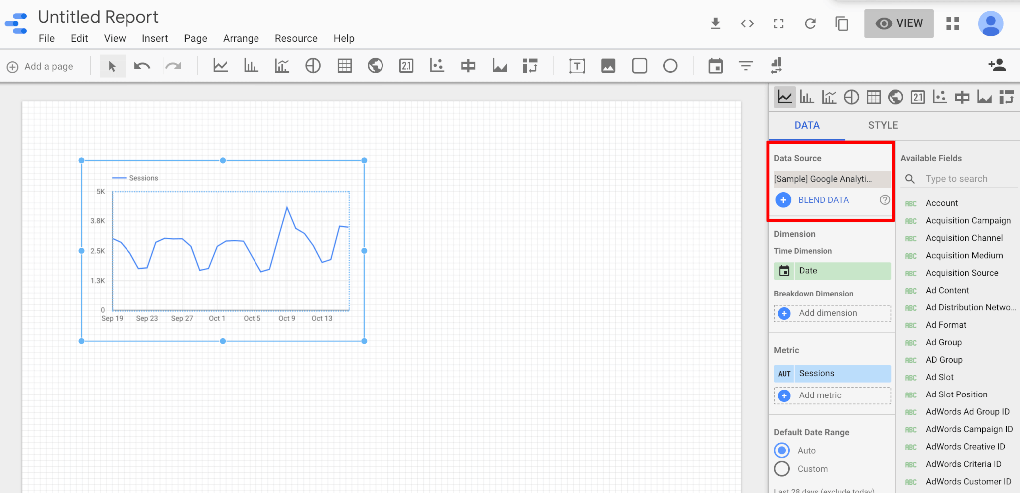 Edit your data source in Google Data Studio