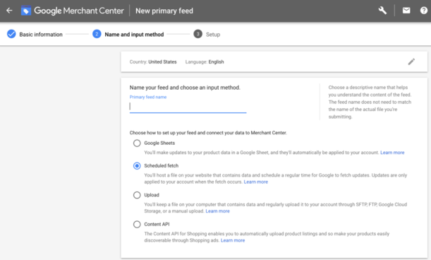 Link your product feed to Google Merchant Center