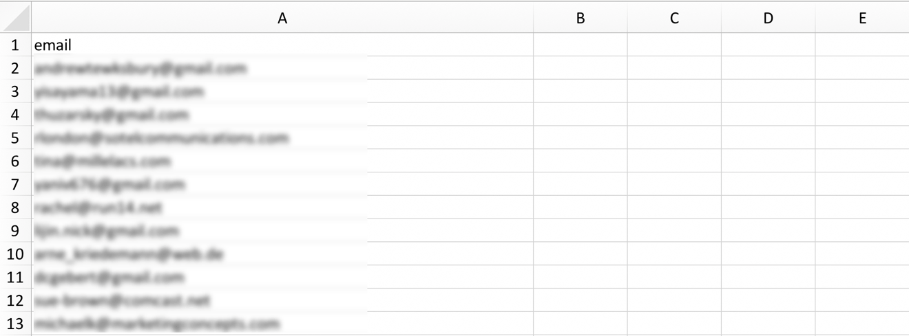 customer match CSV file