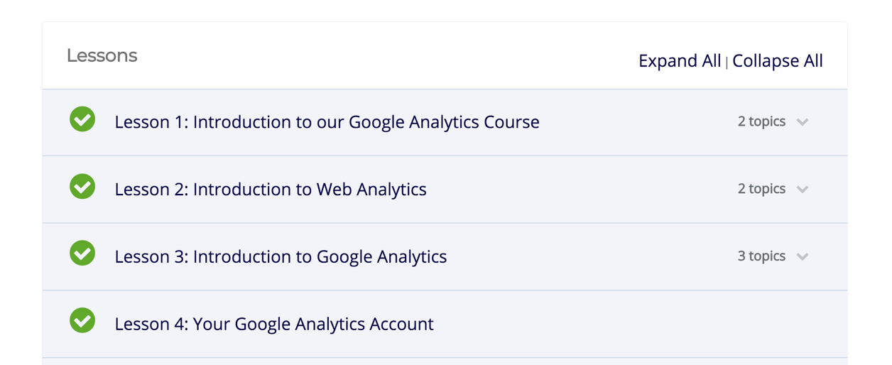 custom online course platform- student inteface