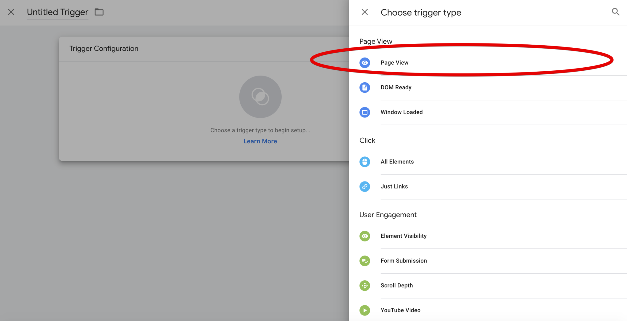 Google Tag Manager Page View Trigger