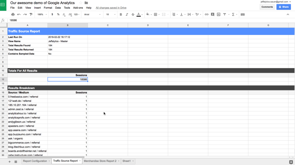 google analytics api data sorting problem