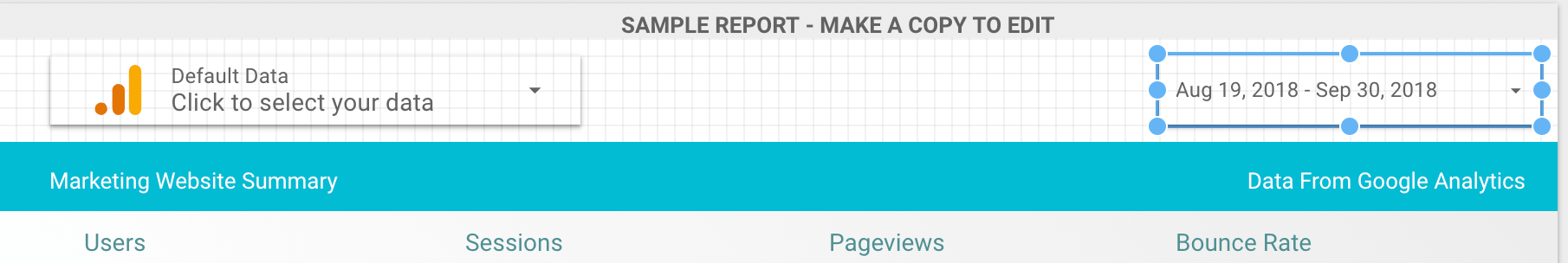 Google Data Studio date settings