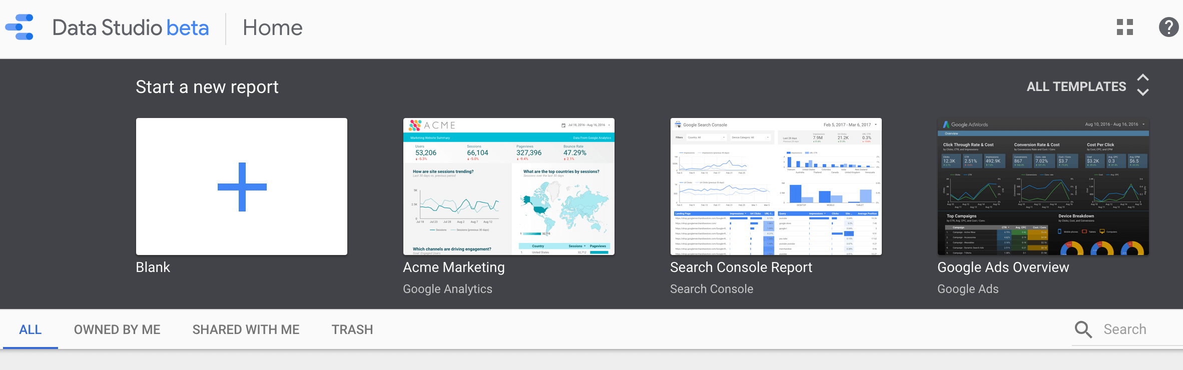 Creating a KPI dashboard in Google Data Studio