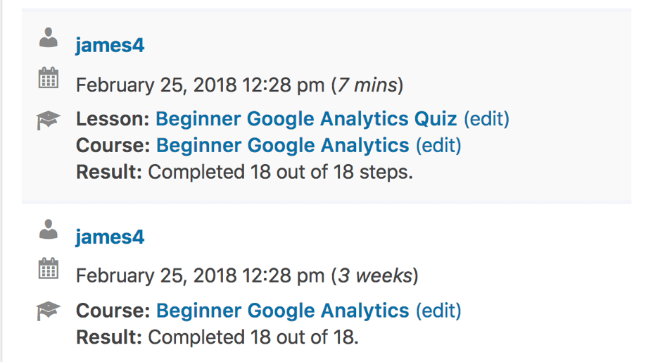 custom online course platform - student progress