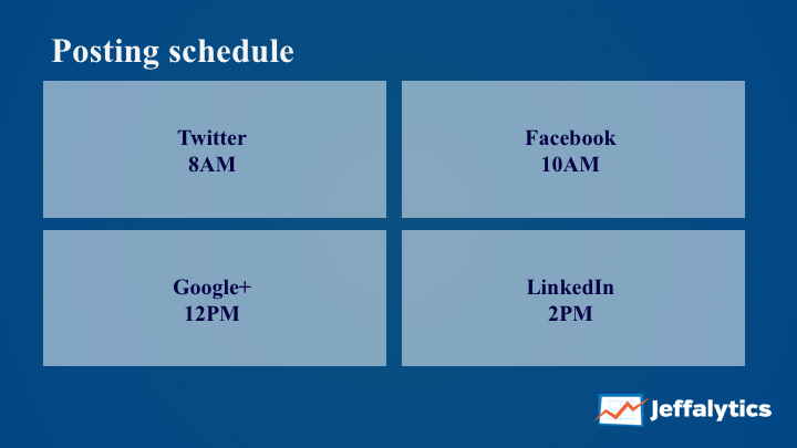 social media schedule