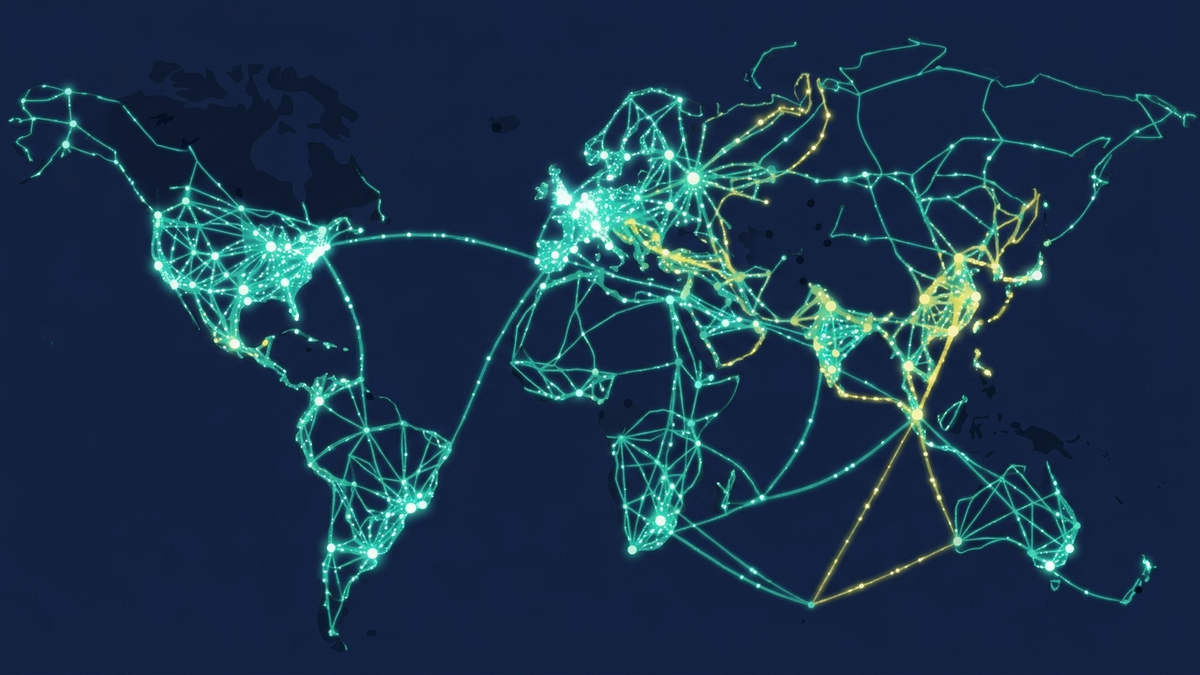 Network visualization of AI bots crawling website pages with some nodes left unvisited