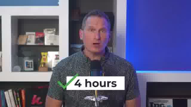 Jeff Sauer with 4 hours checkmark overlay showing AI-powered audit delivery time