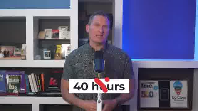 Jeff Sauer with 40 hours overlay showing pre-AI audit delivery time