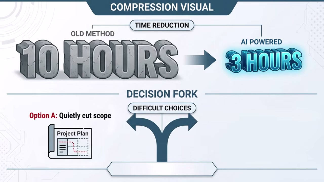 AI compresses delivery from 10 hours to 3 hours, forcing a pricing decision