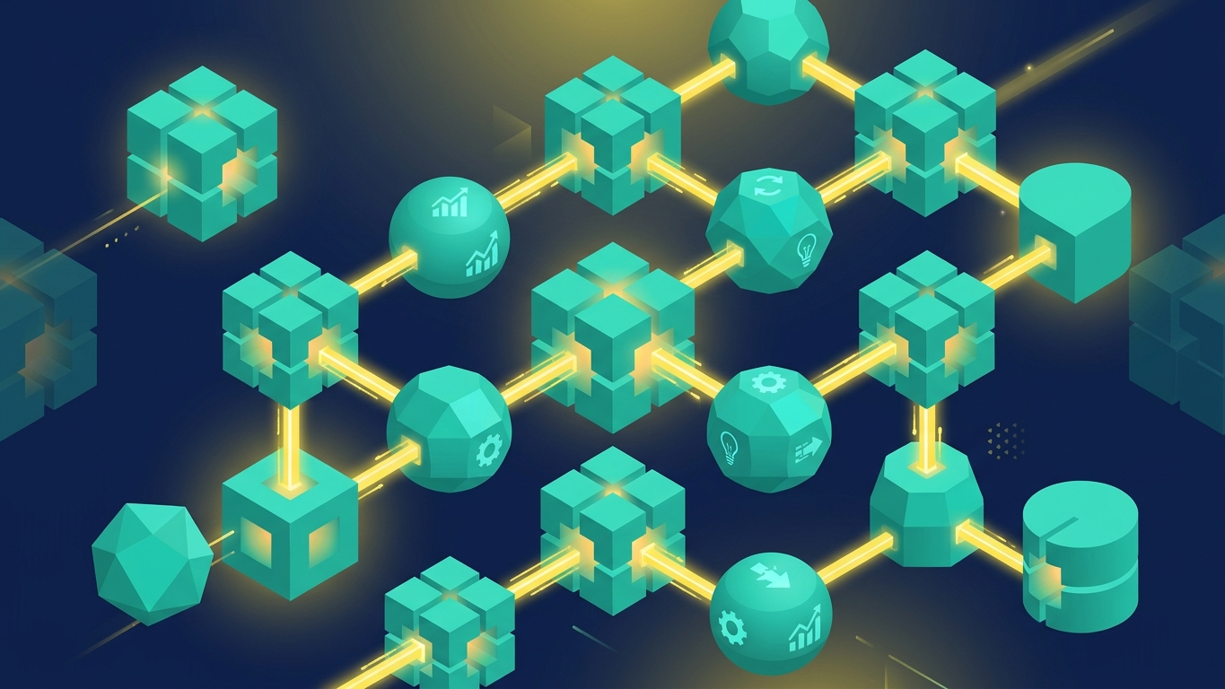 Modular building blocks connecting business tools for AI agent architecture