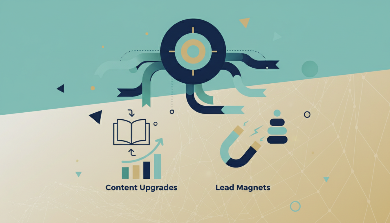 AI-generated illustration for create content upgrades lead magnets