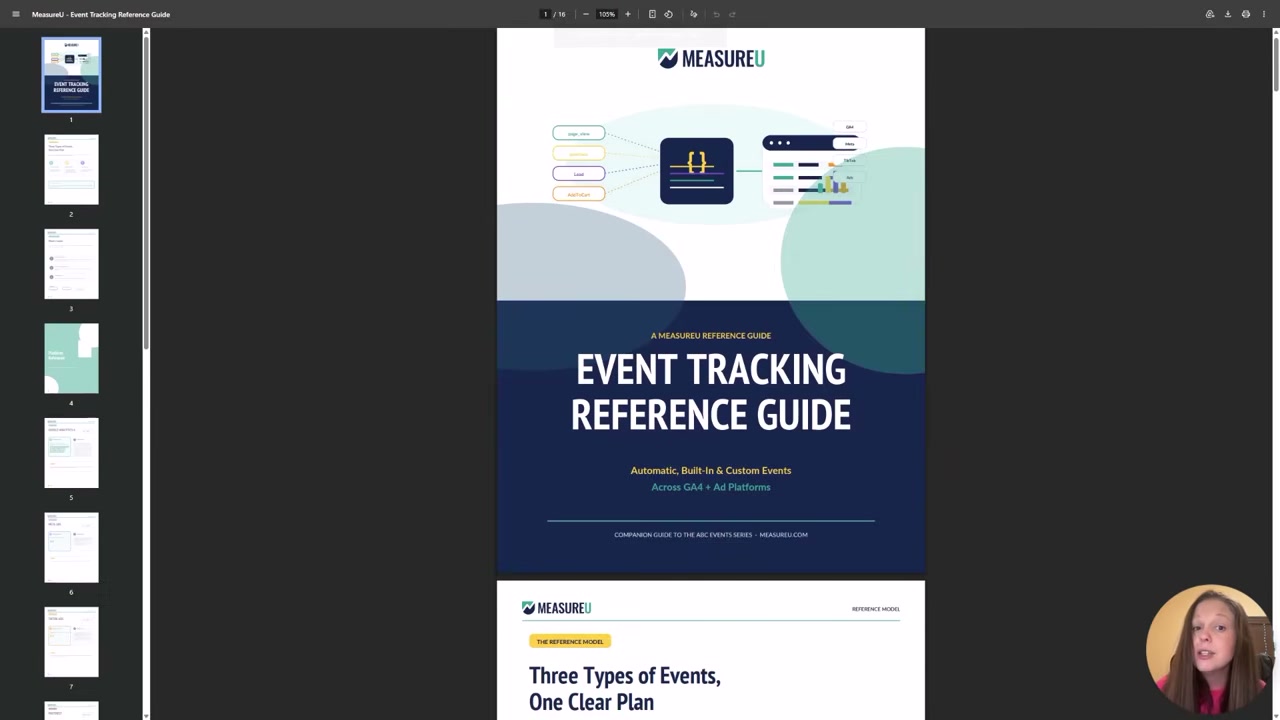 The MeasureU Event Tracking Reference Guide cover