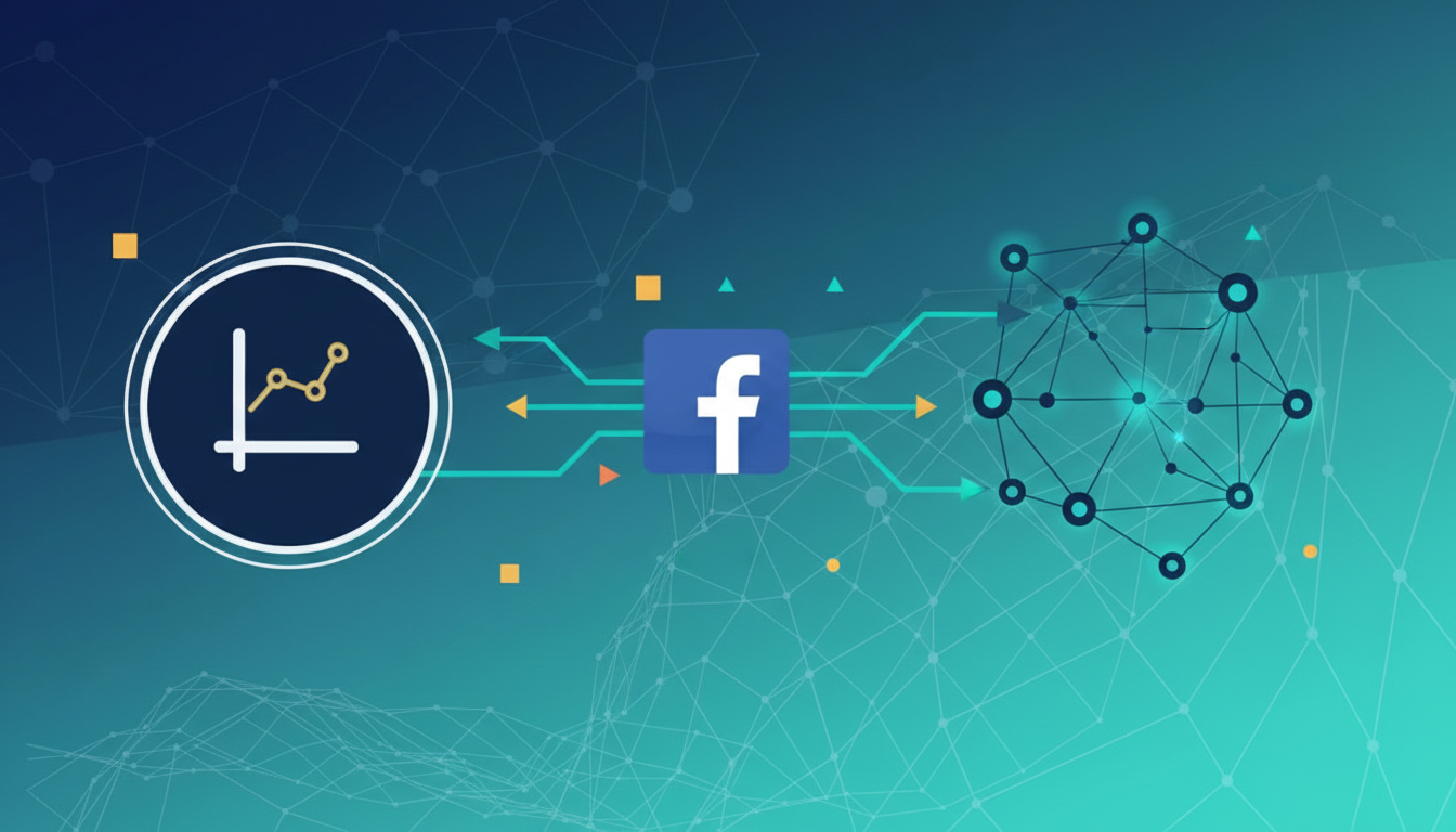 AI-generated illustration for facebook ads power5 machine learning