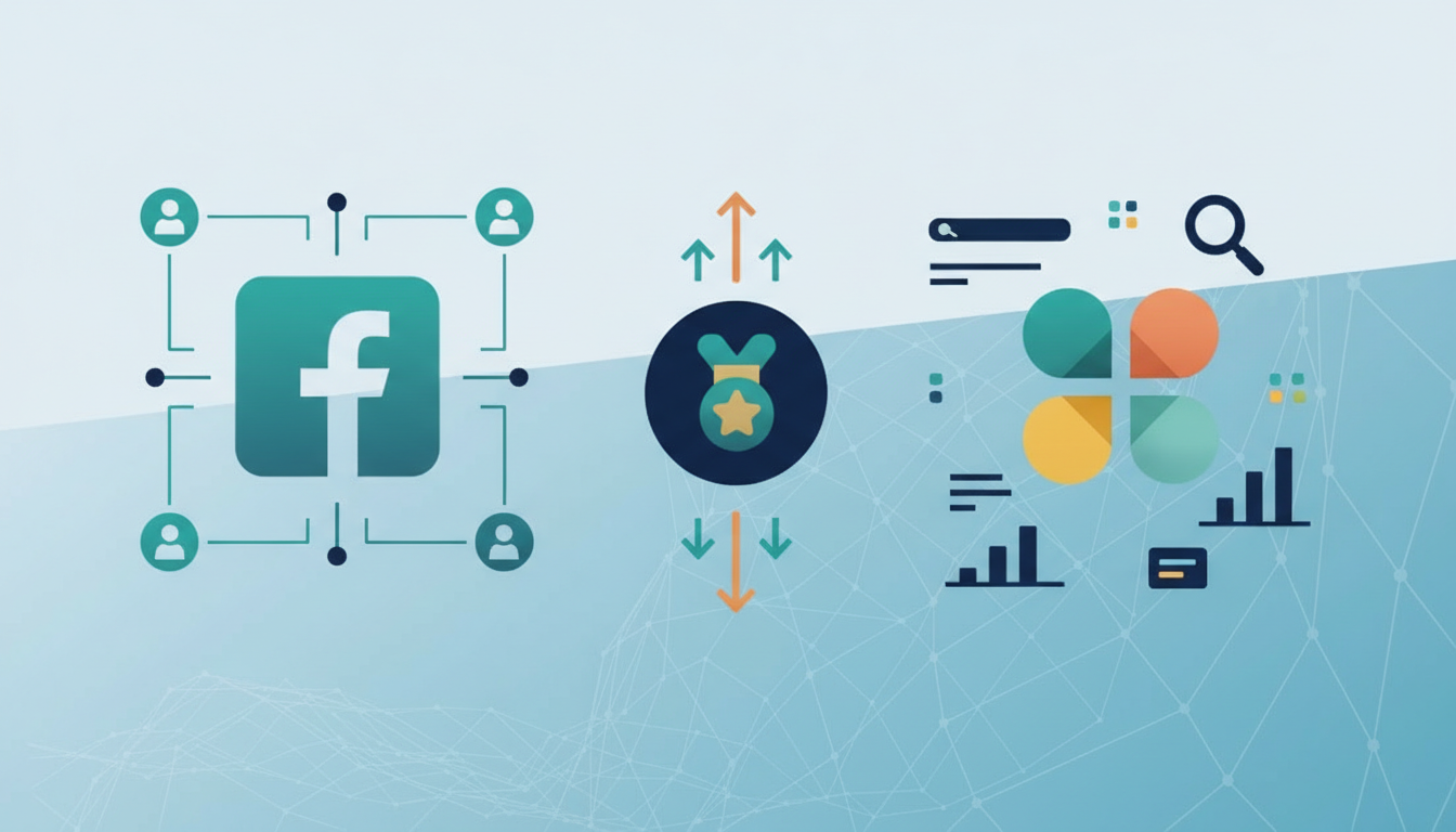 AI-generated illustration for facebook ads vs google ads