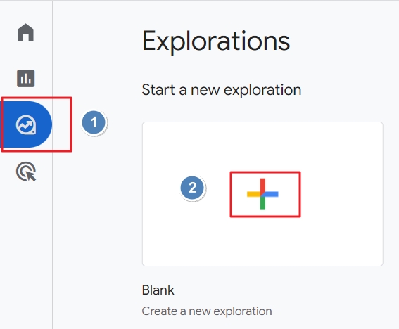Ga4 start new blank exploration report