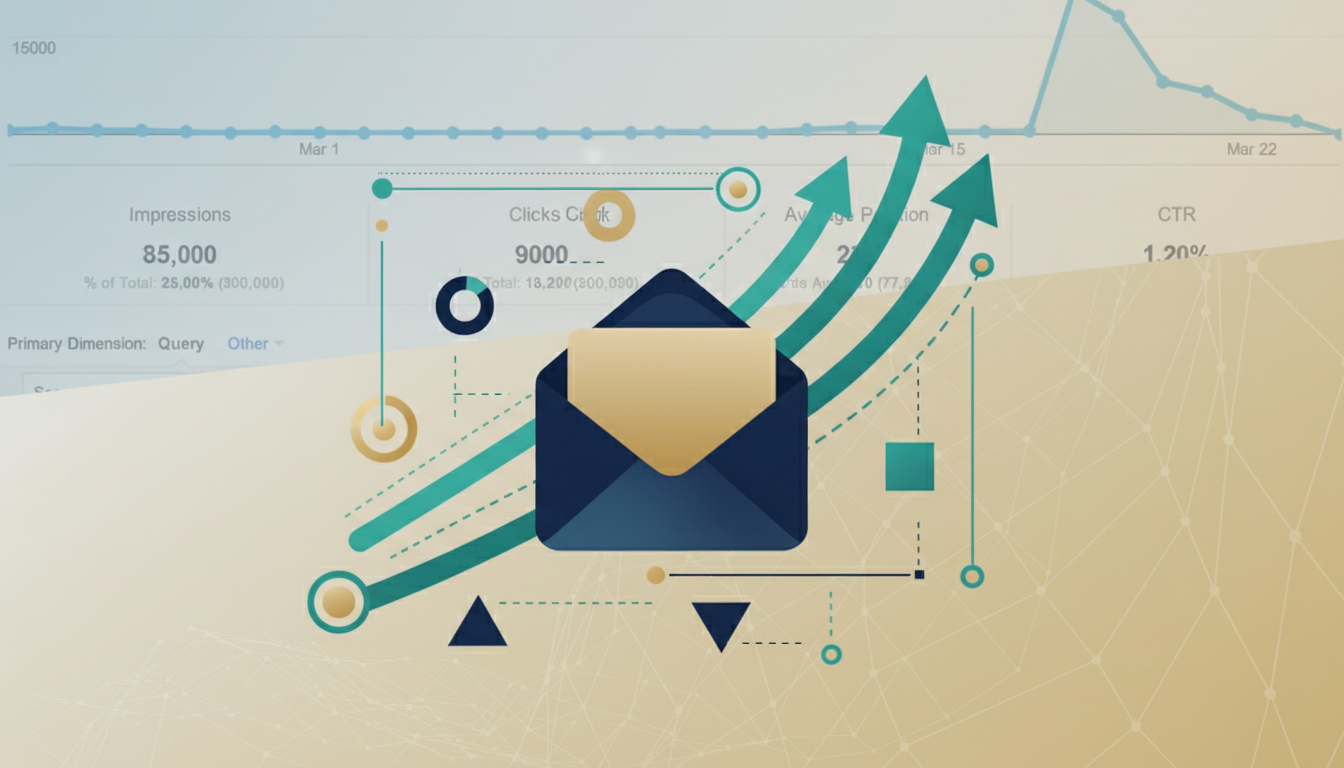 AI-generated illustration for google webmaster tools sending traffic increase emails