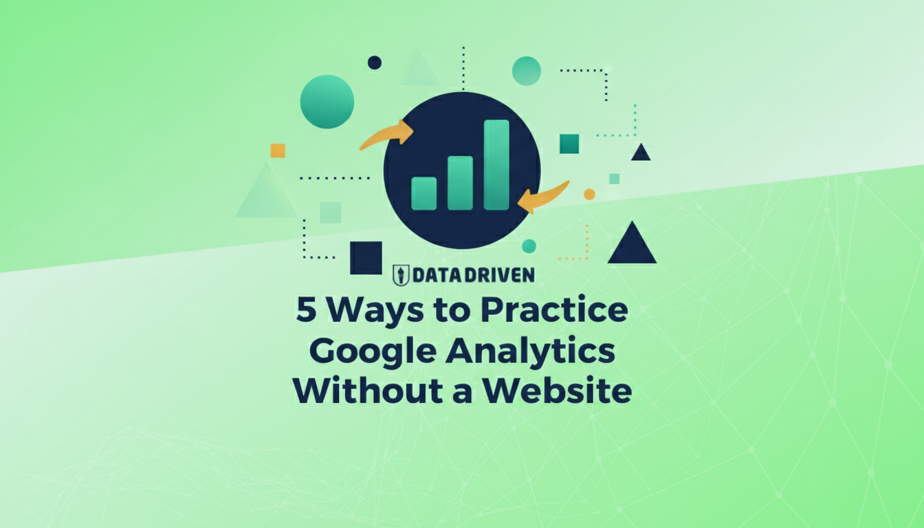 AI-generated illustration for how to practice google analytics without website