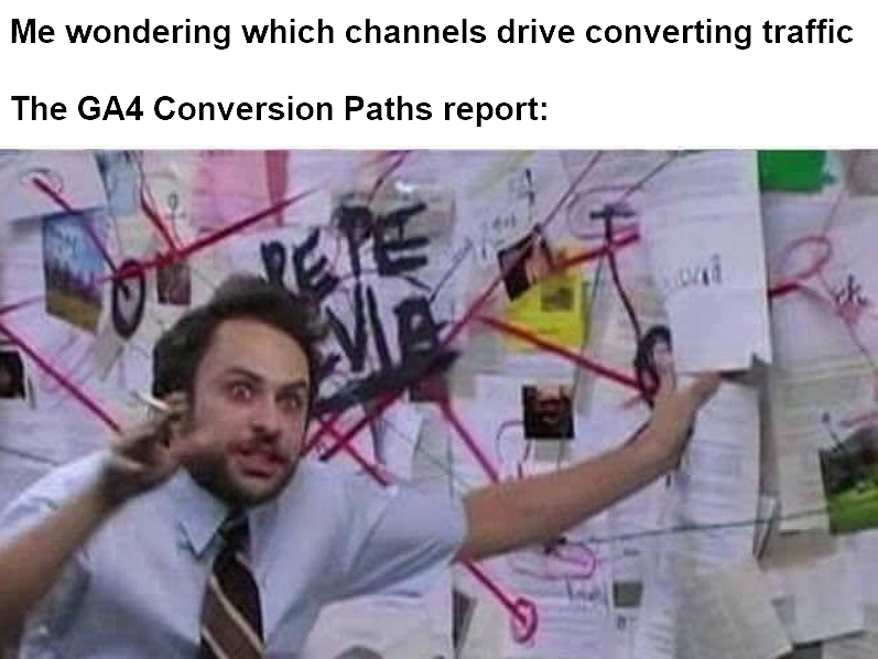 Meme google analytics conversion paths report