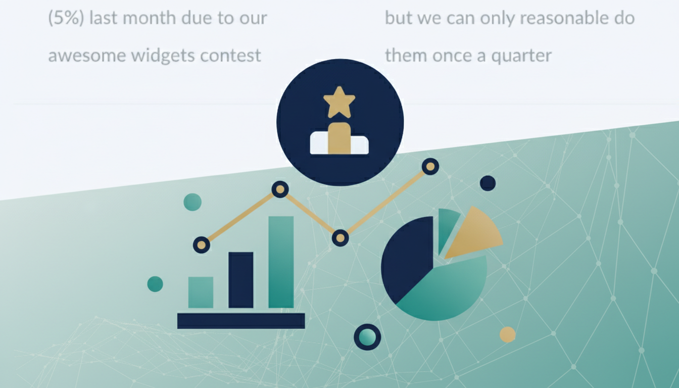 AI-generated illustration for monthly report presentation template