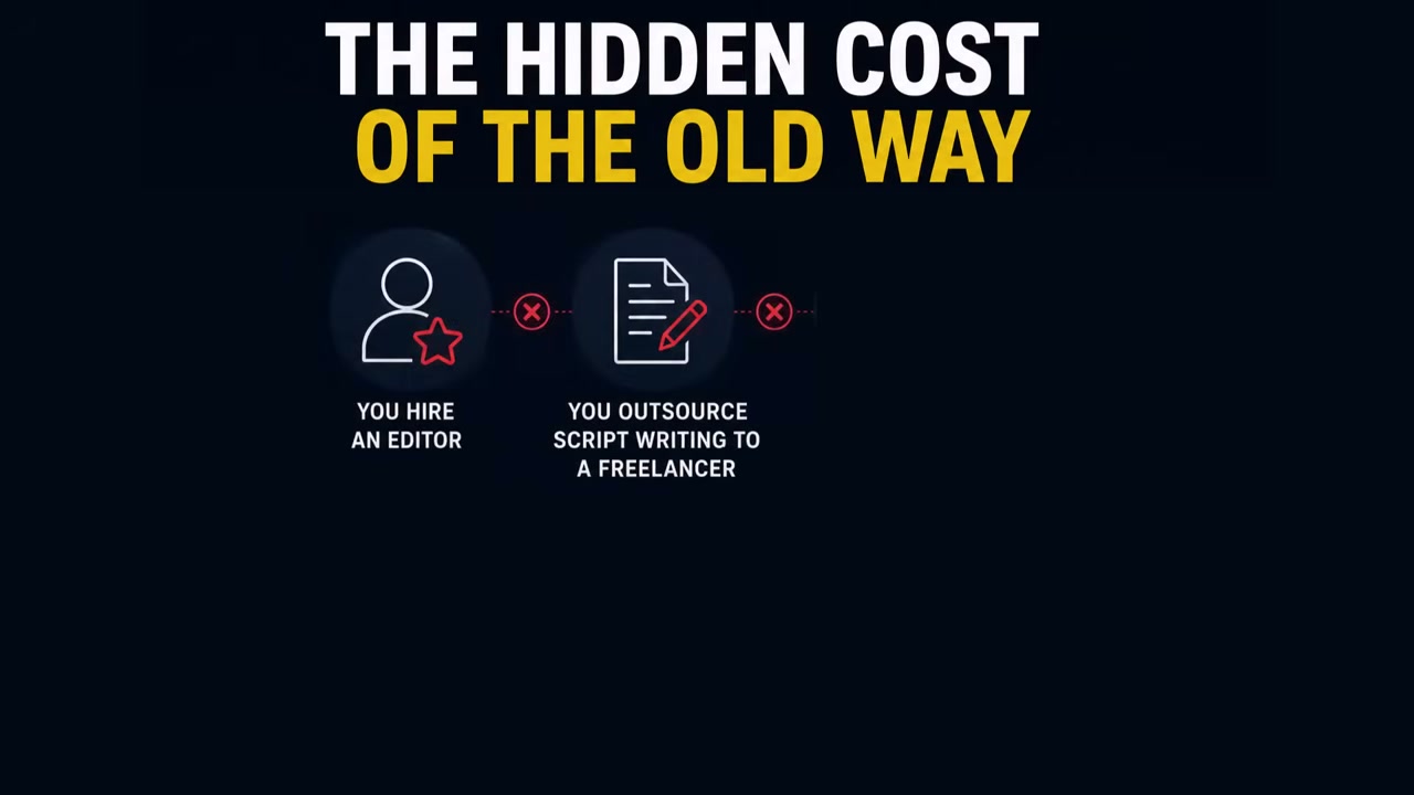 Creatify graphic showing the hidden cost of the old video ad production model