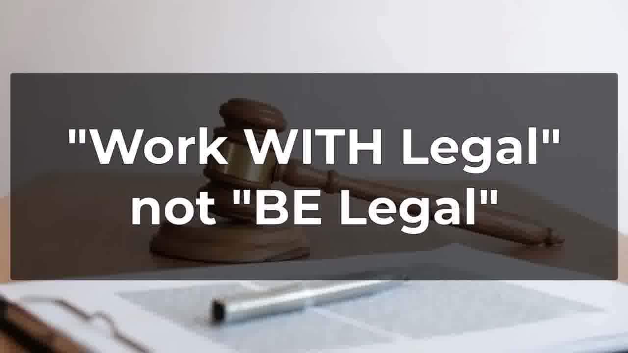 Work WITH Legal not BE Legal - collaboration approach to privacy services