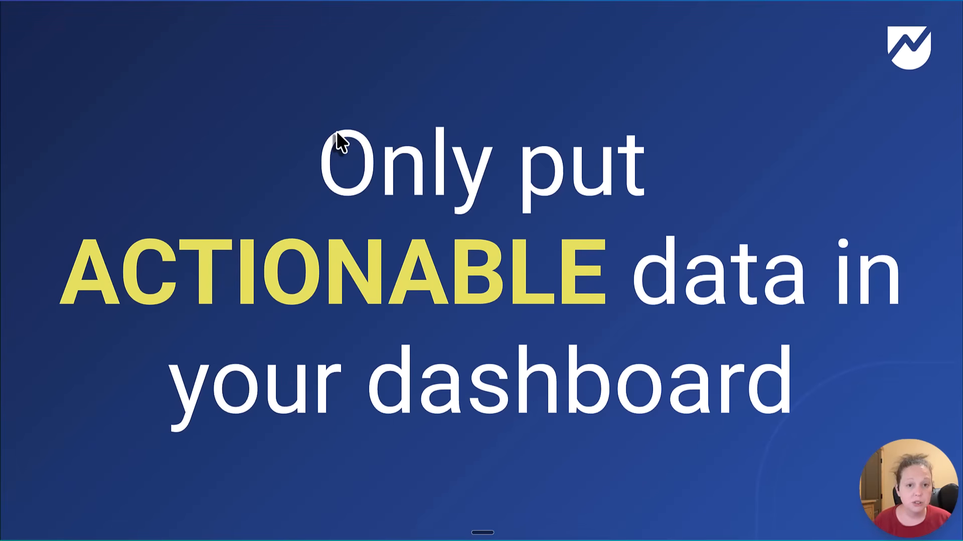 Slide reading only put actionable data in your dashboard