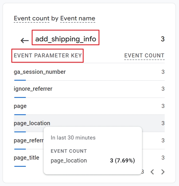 real time ga4 add shipping info event